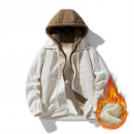 Uus puuvillase polsterdatud jope Meeste talvine pesapalli kapuuts Puuvillane jakk Mood Tooling T&auml;nava hiphop jakk v&otilde;lts, kaks komplekti M valge