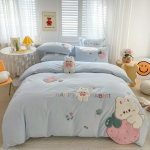 Multikas armas k&uuml;&uuml;lik puhtast puuvillast pestud puuvillast neljaosaline komplekt t&uuml;drukutele ja lastele tekikott puhtast puuvillast voodipesu printsessi stiilis 1.2m bed sheet 3pcs