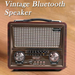 Vintage Design juhtmevaba Bluetooth k&otilde;lariga raadiovastuv&otilde;tja Laetav FM/AM/SW USB/SD/TF HIFI stereo MP3-m&auml;ngija M punane
