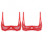 Naiste Push Up pitsrinnahoidja Plus Size Seksikas bralette aluspesu Naiste pesu Rinnahoidja Romantilised Underwired rinnahoidjad 5XL punane