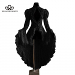 Euroopa Ameerika retrostiilis palee peokleit pitsr&otilde;ivad palee stiilis &otilde;mmeldud krae sarvest varrukatega kleit M must