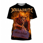 3D Mood Megadeth Printing T-s&auml;rk Suvine Meeste Naistele Populaarsed T-s&auml;rgid Hip-hopi stiilis L&uuml;hikeste varrukatega Pullover Poiste Vintage Topid XL