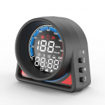 Multifunktsionaalne auto Headup Display GPS Digitaalne spidomeeter KMHMPH LED-ekraaniga &Uuml;lekiiruse alarm must