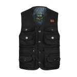 Meeste kevad- ja s&uuml;gisvestid Sirge t&uuml;&uuml;pi keskealiste meeste vanameeste vest XXXXL must