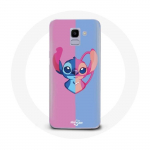 &Uuml;mbris Samsung Galaxy A8 2018 Stitch ja ingelsinine roosa