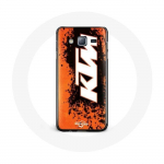 Valge oranži taustaga &uuml;mbris Samsung Galaxy J7 KTM Logo jaoks