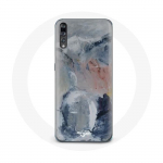 &Uuml;mbris Huawei P20 Pro Grey abstraktse tekstuuriga tausta jaoks