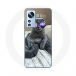 Coque pour Xiaomi Mi 12 / 12X Chat avec Lunettes de vue violettes