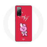 Coque pour Samsung Galaxy S20 FE BTS Bangtan Gar&ccedil;ons BT21 Cooky Fond Rouge