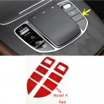 Sulamist auto keskkonsooli multimeedia hiire l&uuml;liti nupu litritega kleebis Mercedes Benz CE GLC klassi W205 W213 X253 jaoks Model A-Red