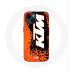 Coque pour Iphone 14 Plus KTM Logo blanc fond orange - Maniacase