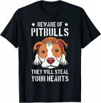 Hoiduge Pitbulli eest, nad j&auml;&auml;vad teie s&uuml;damesse. Pit Bull Pibble Unisex T-s&auml;rk S