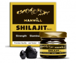Manwill Shilajit/Shilajeet Vaik 20g Puhas ja Looduslik, Suurendab J&otilde;udlust, Vastupidavust ja Kestvust Meestele ja Naistele