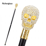 Kunstlik valge teemant pealuu jalutuskepp mood Dekoratiivne jalutuskepp Gentleman Elegantne Cosplay jalutuskepi nupp Crosier 90cm