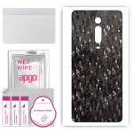 apgo Protective Skin Sticker for the back compatible with Xiaomi Redmi K20, Wrap Film, Foil, Vinyl - Pattern Carbon Black Pixel