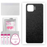 apgo Protective Skin Sticker for the back compatible with Oppo Reno4 F, Wrap Film, Foil, Vinyl - Pattern Black Honeycomb
