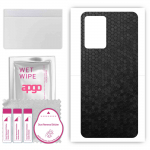 apgo Protective Skin Sticker for the back compatible with Xiaomi Redmi 11 Prime 5G, Wrap Film, Foil, Vinyl - Pattern Black Honeycomb