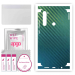 apgo Protective Skin Sticker for the back+sides compatible with Xiaomi Redmi Note 8, Full Wrap Film, Foil, Vinyl - Pattern Carbon Chameleon CAKA1