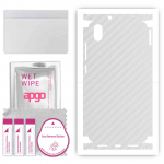 apgo Protective Skin Sticker for the back+sides compatible with Xiaomi Redmi 7A, Full Wrap Film, Foil, Vinyl - Pattern Transparent Carbon