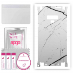 apgo Protective Skin Sticker for the back+sides compatible with Samsung Galaxy Note 9, Full Wrap Film, Foil, Vinyl - Pattern White Marble