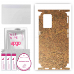 apgo Protective Skin Sticker for the back+sides compatible with Oppo K9 5G, Full Wrap Film, Foil, Vinyl - Pattern Rusty Copper