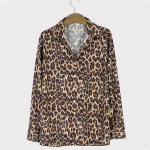 Meeste Mood Leopardimustriga Pikkade Varrukatega S&auml;rk Rev&auml;&auml;riga Vabaaja N&ouml;&ouml;pidega Slim &Uuml;laosa Klubipeo Isiksus T&auml;nav Hip-hop S&auml;rk S-3XL XL pruun