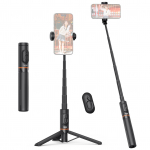 VRIG TP-17 pikendatav selfie stick statiiv telefonile max. Pikkus 75 cm koos kaugkatikuga telefoniga must