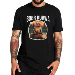 Bober Kurwa Bobr T-s&auml;rk Retro Funny Meme Trend Y2k Graafiline T-s&auml;rk Pehme Unisex 100% puuvillane T-s&auml;rk XL