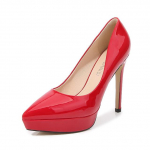 12cm Konts Terav Nina Catwalk Mood Stiletto 2.5cm Platvorm &Uuml;hev&auml;rvilised Seksikad Suured Suurused 35-46 Kingad Disain K&otilde;rge Kontsaga Kingad 42 punane