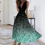 Naiste suvine vabaaja lillemustriga l&uuml;hikeste varrukatega kleit L sinine