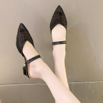 Terava varbaga Naised K&otilde;rged kontsad Muulad Kingad Sussid &Otilde;&otilde;nes Uus 2024 Suve Disainer Seksikad Tursked Sandaalid Pumbad Slaidid 35 must