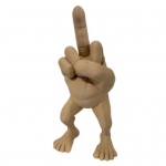 Jaladega keskmise s&otilde;rme kuju Keskmise s&otilde;rme kuju 3D-prinditud skulptuur Joke Trophy Avaleht 7.5cm