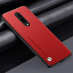 Luksuslik PU-nahast &uuml;mbris OnePlus 7 8 7T Pro 8T tagakaane silikoonist kaitsega telefoni&uuml;mbris OnePlus 8 7 Pro One Plus 7T Coque jaoks For OnePlus 7 punane