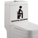 Sticker de d&eacute;coration WC Downloading