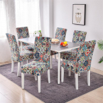 1/2/4/6 t&uuml;kki Tr&uuml;kitud toolikate Pestavad suured elastsed k&ouml;&ouml;gitoolikatted Stretch istmekatted s&ouml;&ouml;gitoa kodukaunistamiseks 4Pieces