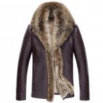 Uus Winter Raccoon Big karusnahast krae karusnahast k&otilde;ik-&uuml;hes meeste keskmise pikkusega karusnahast paksendatud mantel Ehtsast nahast mantel XXXXXL