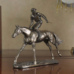 Western Cowboy Statue Single Horse Ratsutamine Figurine Desktop Collection Artwork Horseback