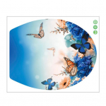 Flower Butterflies WC kleebis Romantiline eemaldatav isekleepuv veekindel PVC vannitoa tualettruumi kaas