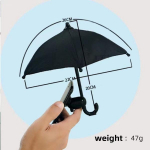 1PC Phone Umbrella Suction Vihmakindel p&auml;ikesevari Mini Umbrella Mobiiltelefoni alus must
