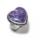 Natural Lepidolite Stone Gemstone 925 Sterling Silver Gift Ring Size 8 r7h29