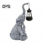 Elevandi p&auml;ikeselamp Ema-lapse elevandi skulptuur kerge veekindla v&auml;likaunistusega Elevandikuju p&auml;ikesevalgustid aiamuru jaoks Elephant