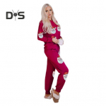 2 tk/komplekt naiste s&uuml;gistalvine komplekt j&otilde;ulupuu lumememm j&otilde;uluvana prindiga litrid O kaela pikkade varrukatega elastne v&ouml;&ouml;p&uuml;kste komplekt uusaasta p&uuml;hade pidu S roheline