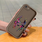 Pehme silikoonist ruudukujuline redelprintimismuster telefoni korpus, t&auml;iskaanega kaamera p&otilde;rutuskindel kaitse kummist &uuml;mbris iPhone Infinix Tecno OnePlus jaoks iPhone SE 2020 pruun