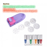Uus K&uuml;&uuml;nte Kunsti Tr&uuml;kimasin K&auml;sit&ouml;&ouml;na Valmistatav K&uuml;&uuml;nelaki Maalimismasina Komplekt K&uuml;&uuml;nte Kunsti Maalimismasin DIY Manuaalne K&uuml;&uuml;nte Kunsti Tr&uuml;kimasin 【3】Machine+6 Templates+Printing Oil