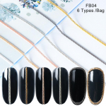 1 kott metallist kett Mood Crystal Stud Nail Art Dekoratsioonid Kuldne H&otilde;bedane UV Geellakk Manik&uuml;&uuml;r DIY Charms Salon 01