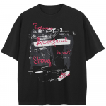 Streetwear Kirjad Graafiline Must T-s&auml;rk Puuvill Unisex Topid T-s&auml;rgid Suvine L&uuml;hikeste Varrukatega T-s&auml;rk M must