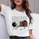 Naljakas Totoro T-s&auml;rk naiste top T-s&auml;rgid Spirited Away T-s&auml;rk Stuudio Ghibli T-s&auml;rk Jaapani S valge