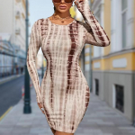 Pikkade varrukatega Leopard 3D Prinditud Kleit Naiste Minikleidid S&uuml;gisene k&otilde;hn veniv peovestid 8XL