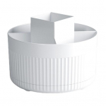 Lauapealne kosmeetikatoodete hoiukarp, 360-kraadine p&ouml;&ouml;rdlaud, suur mahutavus, 5 kambrit, multifunktsionaalne meigipintsel huulepulga hoidiku hoidik