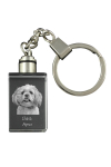 Lhasa Apso - Crystal key ring with dog photo, illuminated key ring, unique gift by Art-Dog brand